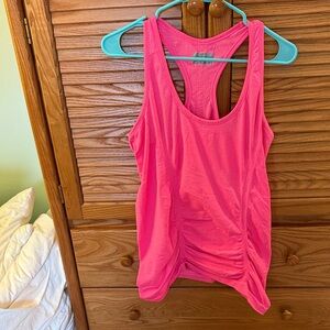 Athleta Hot Pink Racerback Tank Top Size XL